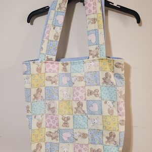 Precious Moments Tote Bag Handmade Vintage Quilted Precious Moments Bag